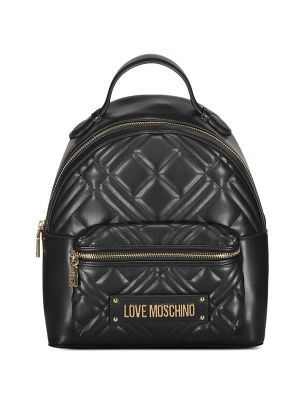 Love Moschino Logo-Plaque Quilted Backpack