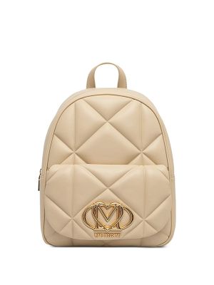 Love Moschino Quilted Logo-Plaque Backpack