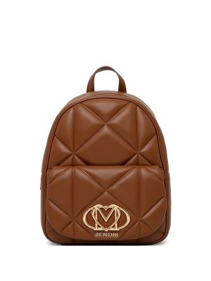 Love Moschino Quilted Logo-Plaque Backpack
