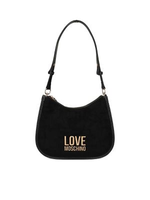 Love Moschino Logo-Plaque Half-Moon Shoulder Bag