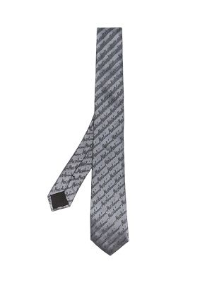 Moschino Silk Embroidered-Logo Tie