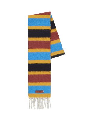 Marni Llogo-Appliqué Striped Scarf