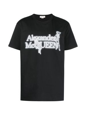 Alexander McQueen Logo-Print Cotton T-Shirt