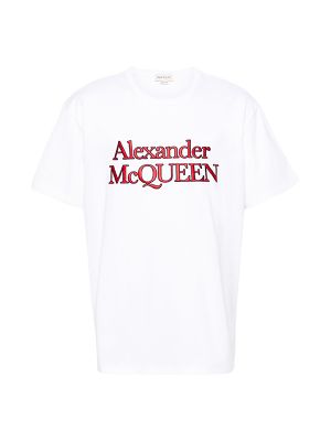 Alexander McQueen Logo-Embroidered Cotton T-Shirt