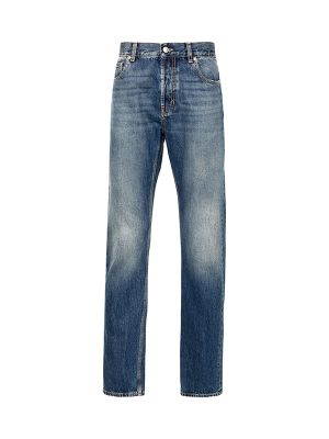 Alexander McQueen Logo-Print Jeans