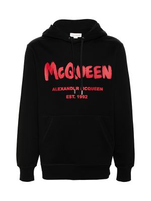 Alexander McQueen Graffiti Logo-Print Cotton Hoodie