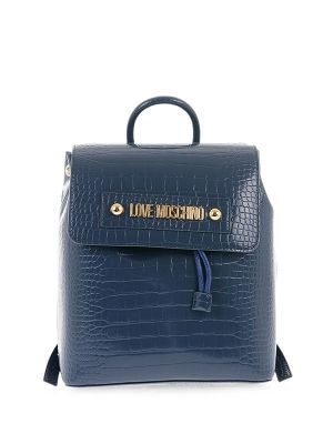 Love Moschino Crocodile-Effect Backpack