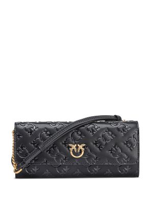 Pinko Mini Diamante Leather Clutch Bag