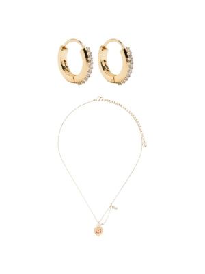 Swarovski Crystal Romance Set – Hoops & Heart Key