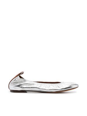 Lanvin Metallic Leather Ballerina Shoes