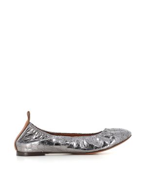 Lanvin Metallic-Effect Leather Ballerina Shoes