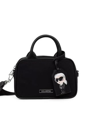 Karl Lagerfeld Logo-Strap Luggage-Tag Shoulder Bag