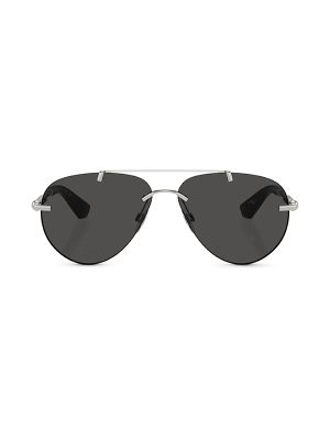 Burberry Metallic Aviator-Frame Sunglasses