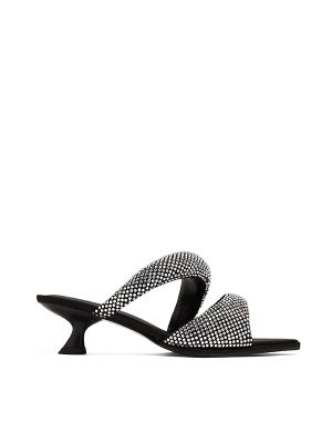 JW Sara 50mm Crystal-Embellished Mules